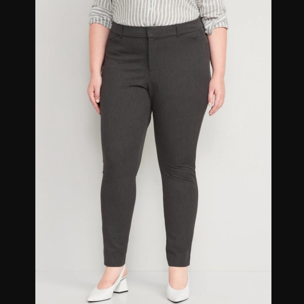 Old Navy High-Waisted Pixie Skinny Pants Dark Heathered Gray Size 24